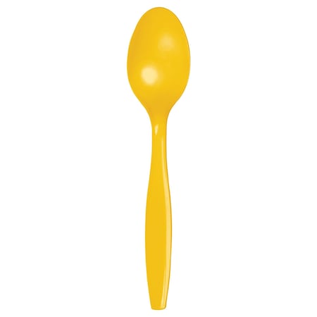 School Bus Yellow Plastic Spoons, 6.75, 600PK